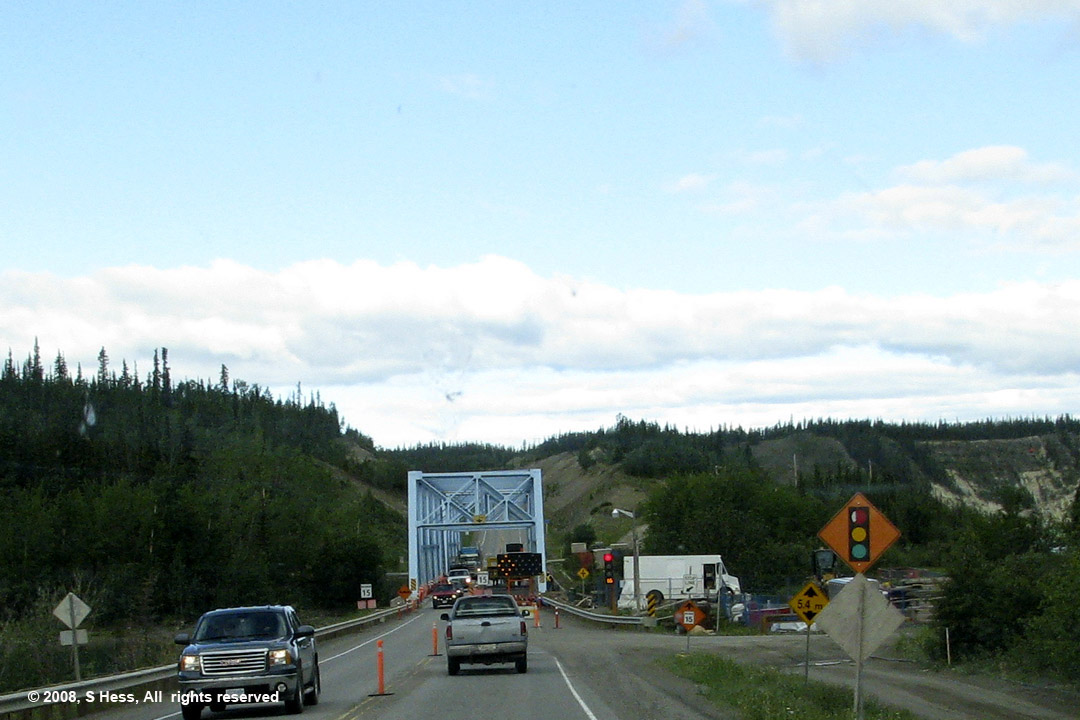 Yukon River Bridge under repair